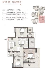 Image of 1657 Sq.ft 3 BHK Apartment / Flat for sale in Sams SG Nakshatra, Siddharth Vihar, Ghaziabad for Rs. 19800000