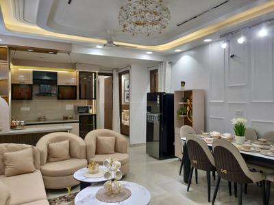 Living Room Image of 1200 Sq.ft 4 BHK Apartment / Flat for sale in Hans Luxury Floor, Hastsal New Delhi for Rs. 7800001