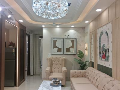 Living Room Image of 750 Sq.ft 3 BHK Builder Floor for rent in Hastsal New Delhi for Rs. 30000