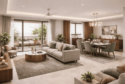 Living Room Image of 1125 Sq.ft 3 BHK Builder Floor for sale in Vikaspuri Luxury Homes, Vikaspuri New Delhi for Rs. 14500000