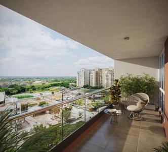 Balcony Image of 1967 Sq.ft 3 BHK Apartment / Flat for sale in Adani Amora, Shantigram Ahmedabad for Rs. 12000000