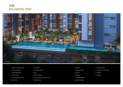 Image of 1010 Sq.ft 2 BHK Apartment / Flat for sale in Krisala 41 Zillenia, Punawale, Pune for Rs. 6000000