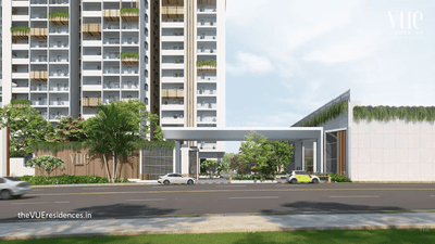 Image of 2045 Sq.ft 3 BHK Apartment / Flat for sale in The Vue Residences, Puppalaguda, Hyderabad for Rs. 21600000
