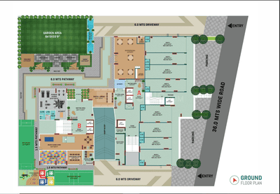 Floor Plan Image of 2205 Sq.ft 3 BHK Apartment / Flat for sale in Terra Sky, Zundal Ahmedabad for Rs. 8207500