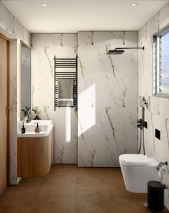 Bathroom Image of 1411 Sq.ft 3 BHK Apartment / Flat for sale in City One Vezdaa, Kiwale Pune for Rs. 12000000