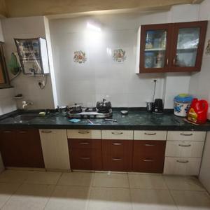 Kitchen Image of 785 Sq.ft 1 BHK Apartment / Flat for rent in Aryanparv Pratham Residency, Vejalpur Ahmedabad for Rs. 21000