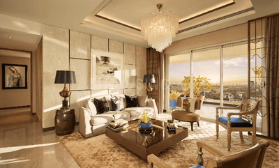 Living Room Image of 1408 Sq.ft 3 BHK Apartment / Flat for sale in Mahalakshmi Mumbai for Rs. 77000000