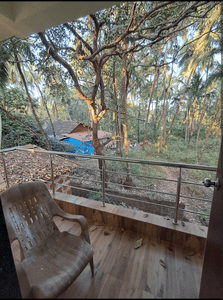 Balcony Image of 550 Sq.ft 1 R Independent House for rent in Siolim Goa for Rs. 17000