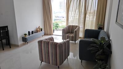 Living Room Image of 1400 Sq.ft 3 BHK Apartment / Flat for sale in La Moda, Balewadi Pune for Rs. 14000000