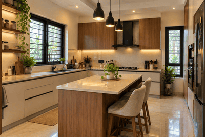 Kitchen Image of 2000 Sq.ft 3 BHK Independent House for sale in Mannuthy Thrissur for Rs. 11800000
