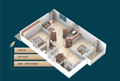 Image of 1161 Sq.ft 2 BHK Apartment / Flat for sale in GM Sri Sai Signature, Horamavu, Bengaluru for Rs. 7900000