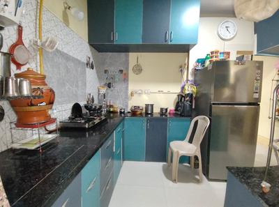 Kitchen Image of 600 Sq.ft 3 BHK Apartment / Flat for sale in Gota Ahmedabad for Rs. 6800000