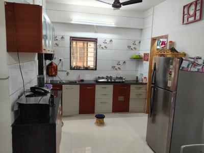 Kitchen Image of 1100 Sq.ft 2 BHK Apartment / Flat for rent in Chupon Swarnim Square, Bhayli Vadodara for Rs. 21000