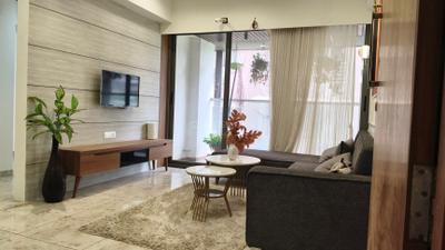 Living Room Image of 1300 Sq.ft 3 BHK Apartment / Flat for sale in Shwetsom Stavam Residency, Gota Ahmedabad for Rs. 9200000