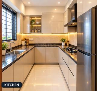 Kitchen Image of 725 Sq.ft 1 BHK Apartment / Flat for sale in Om Shri Vrinda Orchids, Sunrakh Bangar Vrindavan for Rs. 5750000