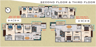 Image of 1621 Sq.ft 3 BHK Apartment / Flat for sale in G S Road, Guwahati for Rs. 11347000