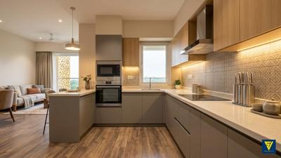 Kitchen Image of 939 Sq.ft 2 BHK Apartment / Flat for sale in Arya Altamount, Patuli Kolkata for Rs. 11000000