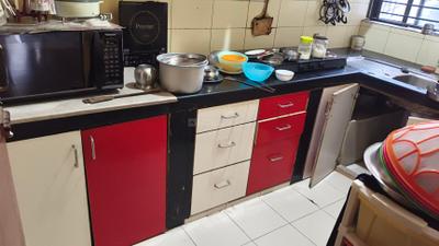 Kitchen Image of 1350 Sq.ft 3 BHK Apartment / Flat for rent in Diamond City West, Sarsuna Kolkata for Rs. 25000