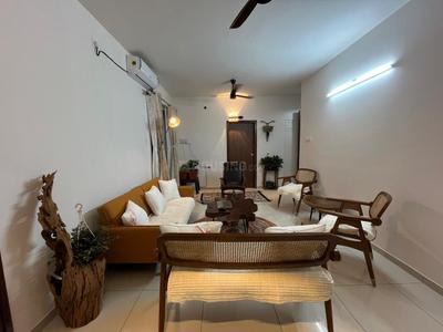 Hall Image of 1300 Sq.ft 3 BHK Apartment / Flat for rent in Provident Adora De Goa, Sancoale Goa for Rs. 65000