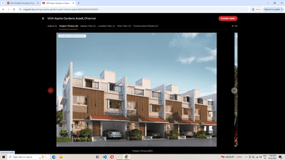 Image of 1394 Sq.ft 2 BHK Villa for sale in VGN Aspire Gardens, Avadi, Chennai for Rs. 12267800