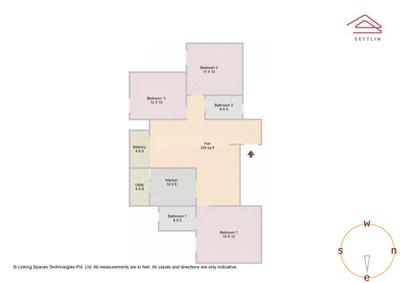 Image of 1424 Sq.ft 3 BHK Apartment / Flat for sale in Brigade Sanctuary by Brigade Enterprises Ltd, Yamare, Bengaluru for Rs. 21800000