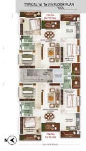 Floor Plan Image of 1650 Sq.ft 3 BHK Apartment / Flat for sale in Manewada Nagpur for Rs. 6000000