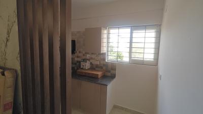 Kitchen Image of 650 Sq.ft 1 BHK Apartment / Flat for rent in Thanisandra Bengaluru for Rs. 25000