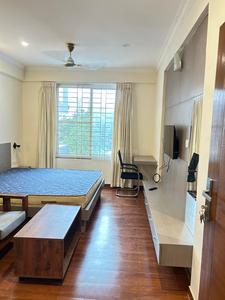 Bedroom Image of 500 Sq.ft 1 RK Apartment / Flat for rent in Thanisandra Bengaluru for Rs. 21000