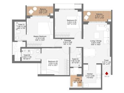 Image of 1150 Sq.ft 2 BHK Apartment / Flat for sale in Godrej Evergreen Square, Hinjawadi Phase 3, Pune for Rs. 8600000