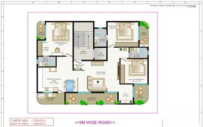Image of 1500 Sq.ft 3 BHK Apartment / Flat for sale in Manish Nagar, Nagpur for Rs. 8100000