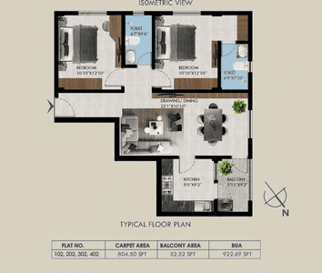 Image of 1374 Sq.ft 2 BHK Builder Floor for sale in Pahala, Bhubaneswar for Rs. 7488000