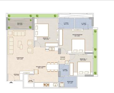 Image of 2358 Sq.ft 3 BHK Apartment / Flat for sale in Minolt Artham 97, Vaishno Devi Circle, Ahmedabad for Rs. 12500000