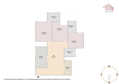 Image of 1603 Sq.ft 3 BHK Apartment / Flat for sale in Prestige Falcon City by Prestige Projects Pvt Ltd, Konanakunte, Bengaluru for Rs. 29400000
