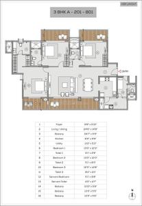 Image of 1900 Sq.ft 3.5 BHK Apartment / Flat for sale in Purva Meraki, HSR Layout, Bengaluru for Rs. 41000000