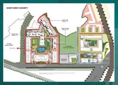 Image of 600 Sq.ft 2 BHK Apartment / Flat for sale in Dosti West County, Thane West, Thane for Rs. 9700000