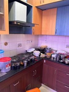 Kitchen Image of 1200 Sq.ft 2 BHK Apartment / Flat for rent in Jain Ashraya Apartment, Virugambakkam Chennai for Rs. 45000
