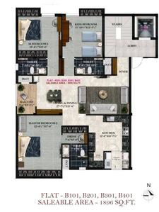 Image of 1864 Sq.ft 3 BHK Apartment / Flat for sale in Kilpauk, Chennai for Rs. 39000000