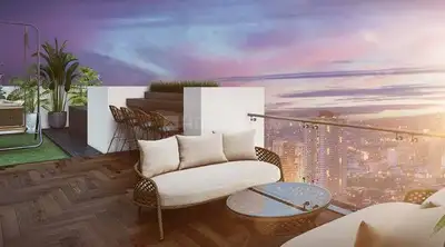 Balcony Image of 877 Sq.ft 2 BHK Apartment / Flat for sale in Hrub Avhad Oasis, Dadar West Mumbai for Rs. 33000000