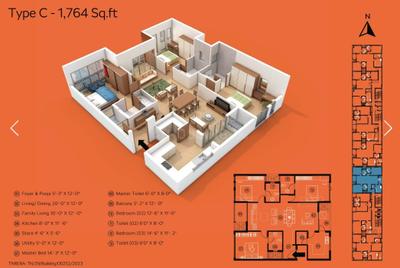 Image of 1871 Sq.ft 3 BHK Apartment / Flat for sale in Anna Nagar, Chennai for Rs. 34600000