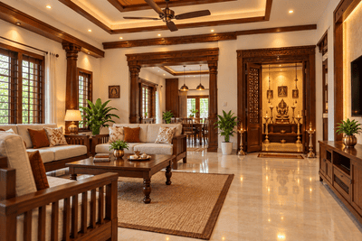 Living Room Image of 1500 Sq.ft 3 BHK Independent House for sale in Guruvayur Thrissur for Rs. 8600000