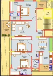 Image of 2000 Sq.ft 3 BHK Apartment / Flat for sale in Shivaji Nagar, Pune for Rs. 35400000