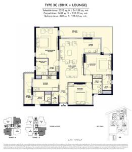 Image of 1860 Sq.ft 3 BHK Apartment / Flat for sale in Conscient Hines Elevate, Sector 59, Gurgaon for Rs. 52500000