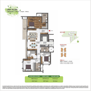 Image of 1323 Sq.ft 3 BHK Apartment / Flat for sale in Brigade Sanctuary, Thigala Chowdadenahalli, Bengaluru for Rs. 22000000