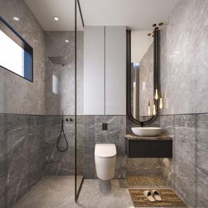 Bathroom Image of 1450 Sq.ft 3 BHK Apartment / Flat for sale in Green Lotus Saksham, Nabha Zirakpur for Rs. 9700000