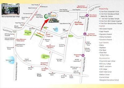 Image of 1095 Sq.ft 2 BHK Apartment / Flat for sale in AN Park View, Kumaraswamy Layout, Bengaluru for Rs. 8200000