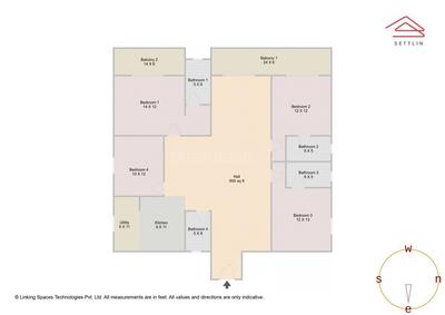 Image of 2677 Sq.ft 4 BHK Apartment / Flat for sale in Sarjapur, Bengaluru for Rs. 25800000