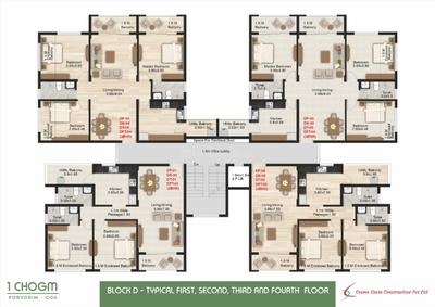 Image of 1190 Sq.ft 2 BHK Apartment / Flat for sale in Porvorim, Goa for Rs. 17400000