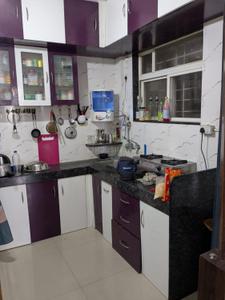 Kitchen Image of 820 Sq.ft 2 BHK Apartment / Flat for rent in Geeta Vidhyai Golden Palms, Bhukum Pune for Rs. 22000