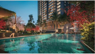 Image of 945 Sq.ft 2 BHK Apartment / Flat for sale in Sai Nisarg Sky Luxe, Chinchwad, Pune for Rs. 8500000