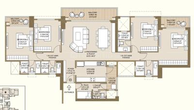 Image of 2500 Sq.ft 3 BHK Apartment / Flat for sale in L And T Crestoria Estate T5, Panvel, Navi Mumbai for Rs. 16000000
